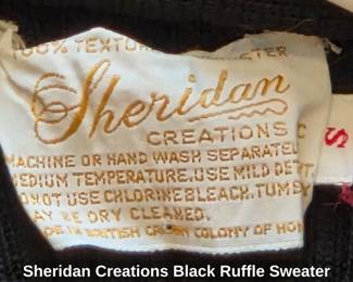 Sheridan Creations Black Ruffle Sweater