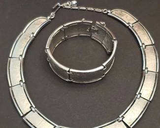 Mid Century Modern Necklace and Bracelet Set