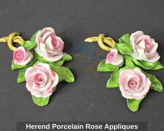 Herend Porcelain Rose Appliques