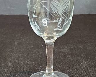 Sasaki Wheat Etched Crystal Port Wine Glass third