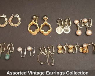 Assorted Vintage Earrings Collection