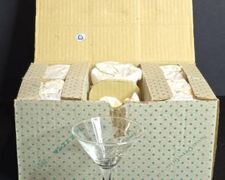 Sasaki Elegance Crystal Martini Glasses Set