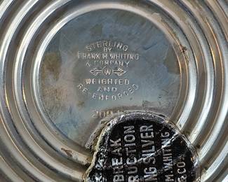 Pair of Frank M. Whiting Sterling Silver Glass Compotes Model 2001