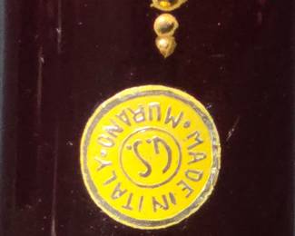 Bohemian Ruby Red Glass Vase with Gilt and Enamel Decoration third image