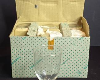 Vintage Sasaki Bamboo Etched Glassware Set