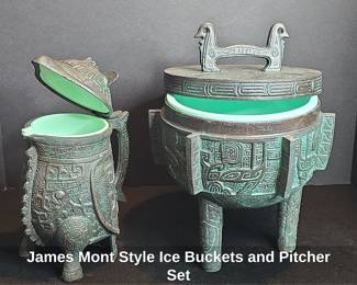 James Mont Style Ice Buckets and Pitcher Set seventh image