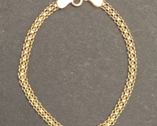 14kt Gold Italian Double Link Chain Bracelet