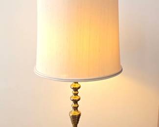 Vintage Stiffel Brass Table Lamp with Drum Shade