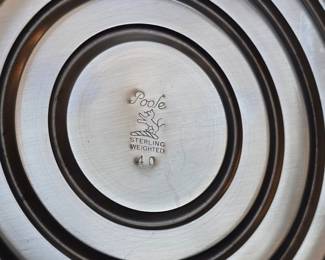 Poole Sterling Weighted Candlesticks Pair