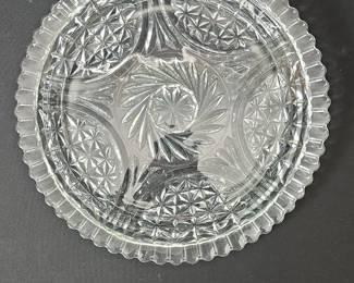 Anchor Hocking Stars and Bars Pressed Glass Plate