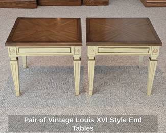 Pair of Vintage Louis XVI Style End Tables
