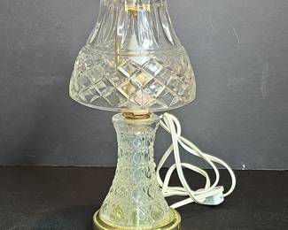 Vintage Cut Crystal Boudoir Lamp
