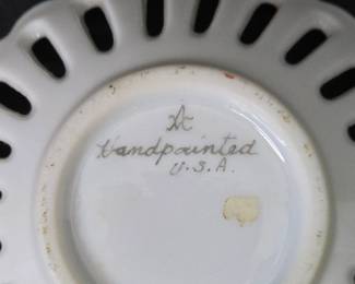 Handpainted Snowman Lattice Bowl