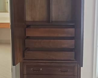 American of Martinsville Chateau Rose Armoire with Drawers