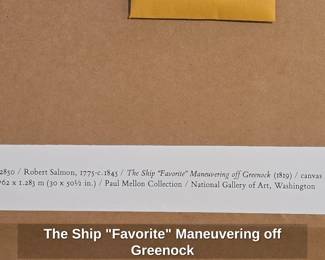 The Ship Favorite Maneuvering off Greenock