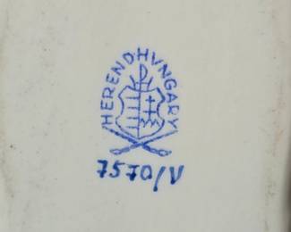 Herend Porcelain Miniature Baby Shoe Figurines Queen Victoria Pattern