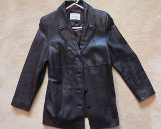 Lord Taylor Womens Leather Blazer