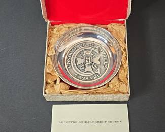 Augis Conducteur de Flottille SilverPlated Dish and Presentation Box