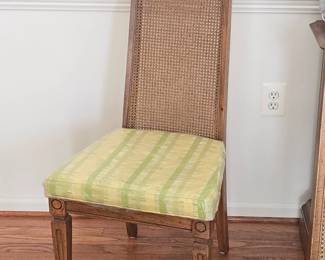 Vintage French Provincial Cane Back Dining Chairs by Thomasville