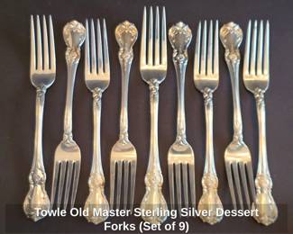 Towle Old Master Sterling Silver Dessert Forks
