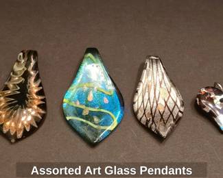 Assorted Art Glass Pendants