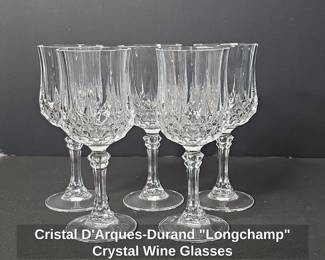 Cristal DArquesDurand Longchamp Crystal Wine Glasses