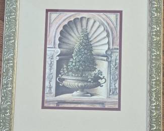 Framed Print of Topiary Urn with Ivy by Elaine Vollherbst