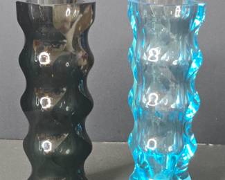 Pair of Art Deco Glass Vases by Oldrich Lipsky