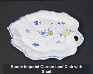 Spode Imperial Garden Leaf Dish with Snail