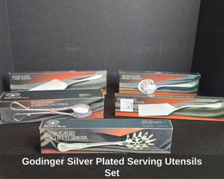 Godinger Silver Plated Serving Utensils Set