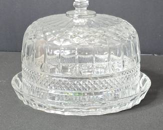 Shannon Crystal Designs of Ireland Lead Crystal Butter Dish