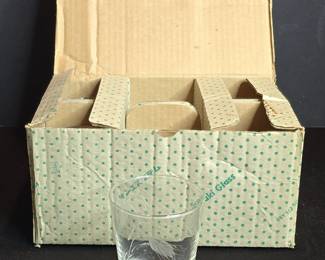 Sasaki Wheat Etched Crystal Glassware