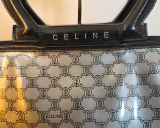 Celine Vintage Macadam Print PVC Tote Bag
