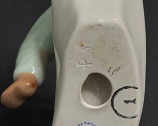 Porcelain Figurine of a Child on a Sled Aquincum Budapest