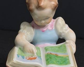 Herend Porcelain Figurine Great Lesson Girl Reading