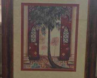 Framed Print of a Palm Tree in an Architectural Setting by JA Hawkins