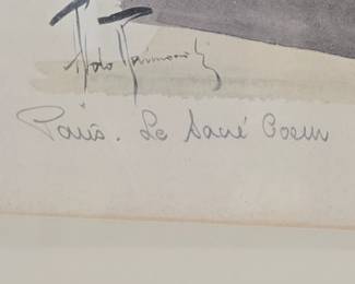 Watercolor of SacrCur Basilica, Paris by Aldo Raimondi