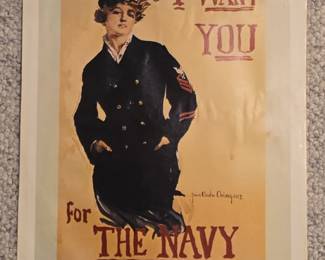 I Want YOU for the Navy Poster by Howard Chandler Christy
