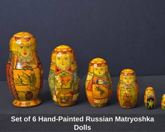 Set of HandPainted Russian Matryoshka Dolls