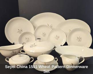 Seyei China Wheat Pattern Dinnerware Set