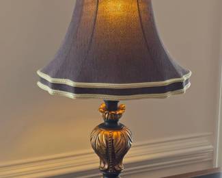 Ornate Table Lamp with Acanthus Leaf Motif and Pineapple Finial