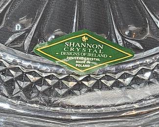Shannon Crystal Designs of Ireland Lead Crystal Butter Dish