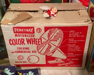 Mid century Christmas Penetray motorized color wheel 
