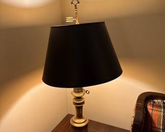 Pair of Chapman Brass Bouillotte Style Table Lamps
