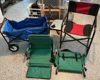 Foldable Chair, Foldable Wagon, and Stadium Chairs