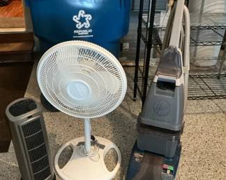 Hoover Carpet Cleaner, Standing Fan, And Space Heater