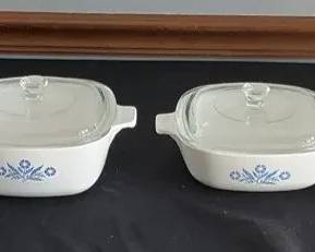 5 Vintage Corning Ware Covered Dishes 