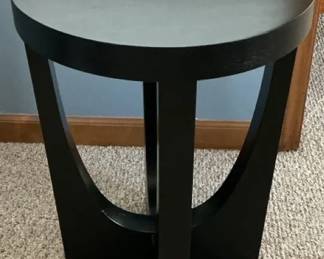 Black Round Side Table