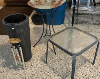 Bird Bath, Outdoor Side Table, Outdoor Flower Tower, Wind Chime