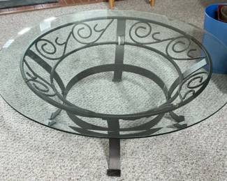 Round Glass Top Coffee Table